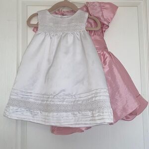 Kid formal dress pink and white with jacket Size 6-12M